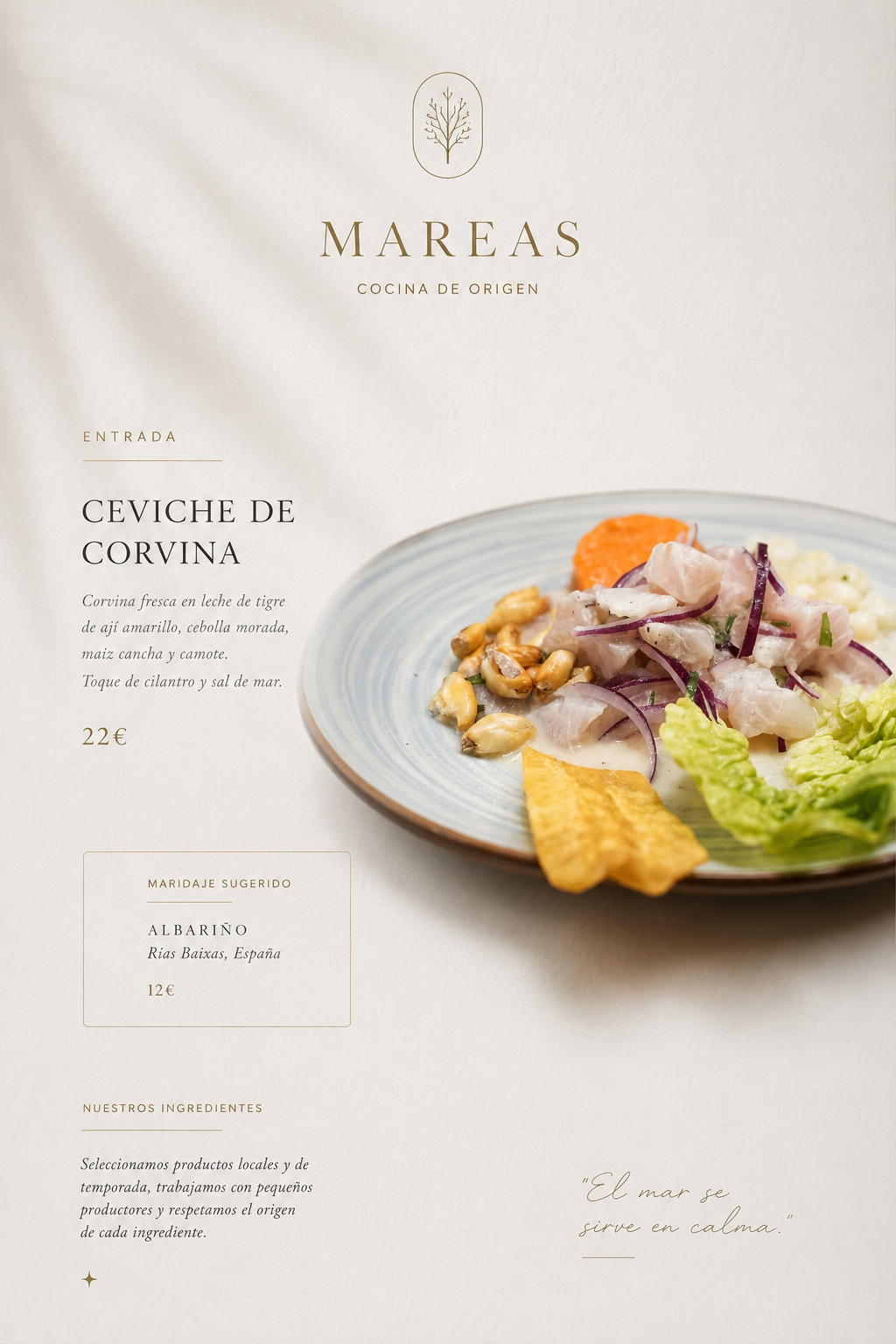 Pieza de menú terminada